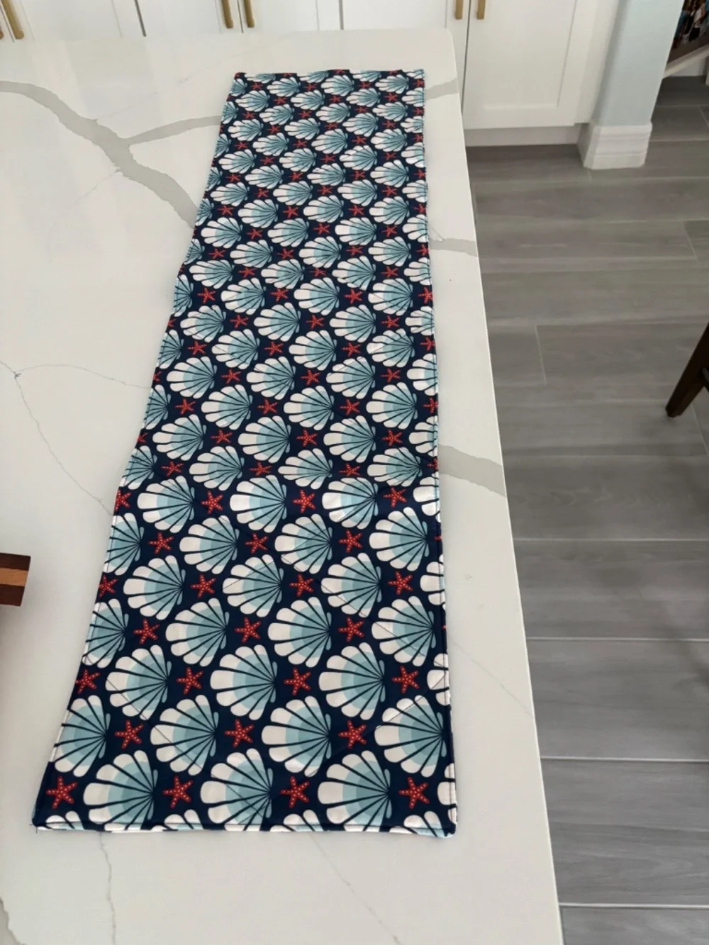 Reversible Navy Coastal Table Runner 11x40